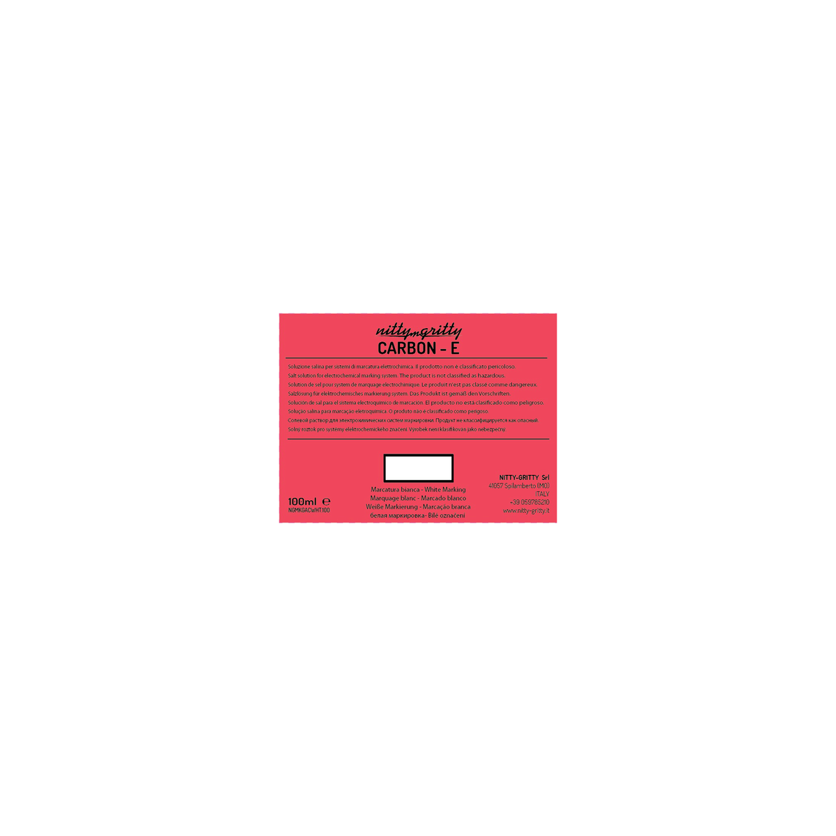 NITTY-GRITTY CARBON - E, electrolytic solution for white marking - CARBON STEEL 1 x 1L