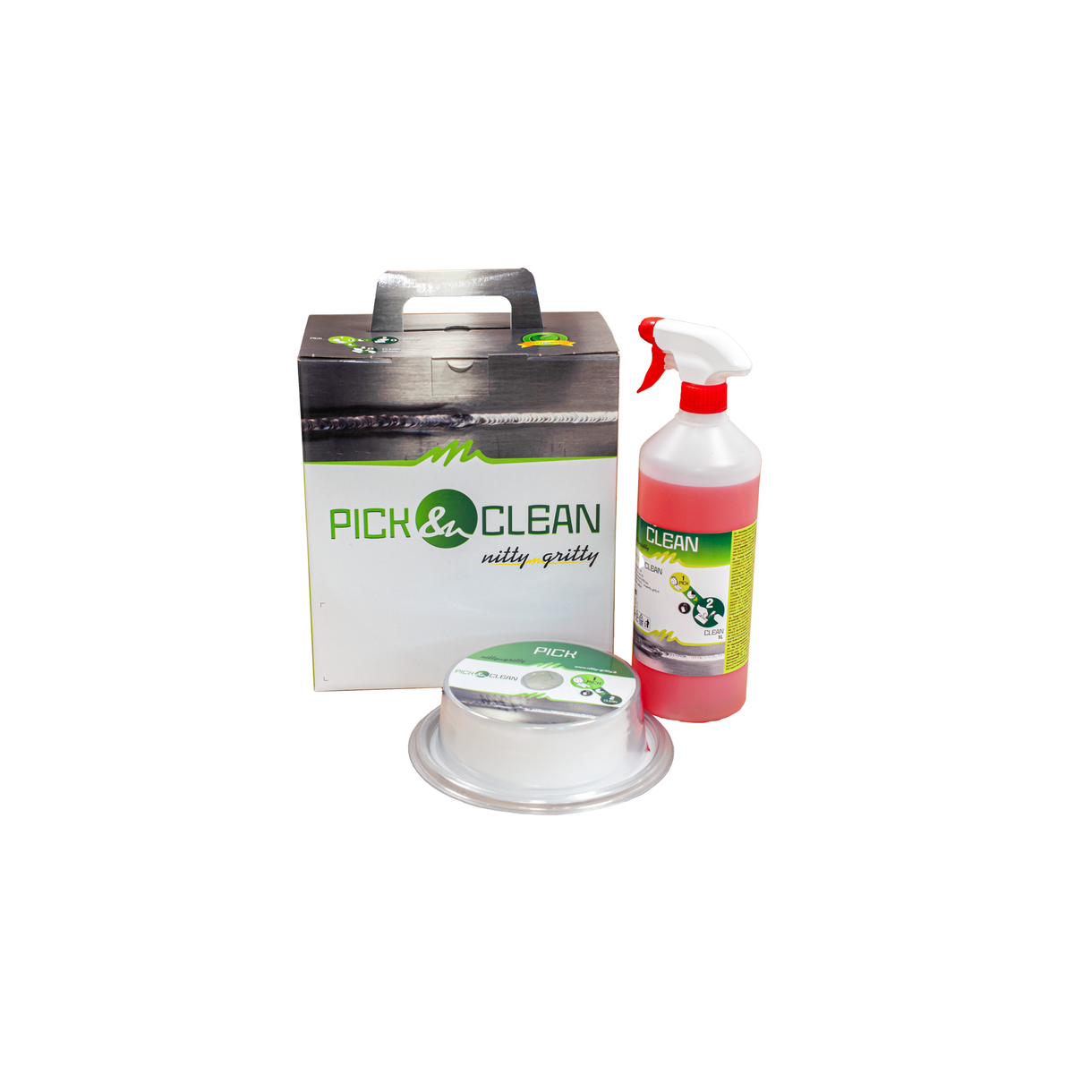 NITTY-GRITTY PICK & CLEAN (Pick: ribbon of pickling wipe 4 cm x 25 m - Clean: 1 L neutralizing solution)